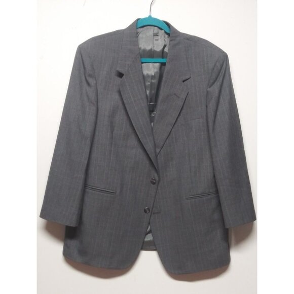 Towncraft Other - Towncraft Suit Jacket 42S worsted wool blend striped gray Blazer Sport Coat EUC
